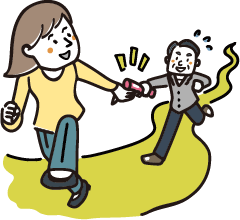 親族内承継のイラスト